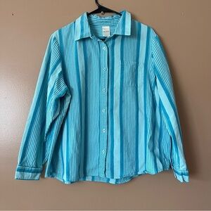 Blair Blue Striped button down shirt size xtra large